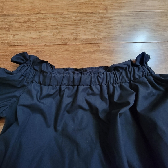 ASOS Black Puff Sleeve Poplin Maxi Dress Size 0 - Picture 9 of 9